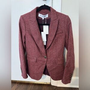 NWT VERONICA BEARD Cutaway Dickey Jacket size 2 Wine